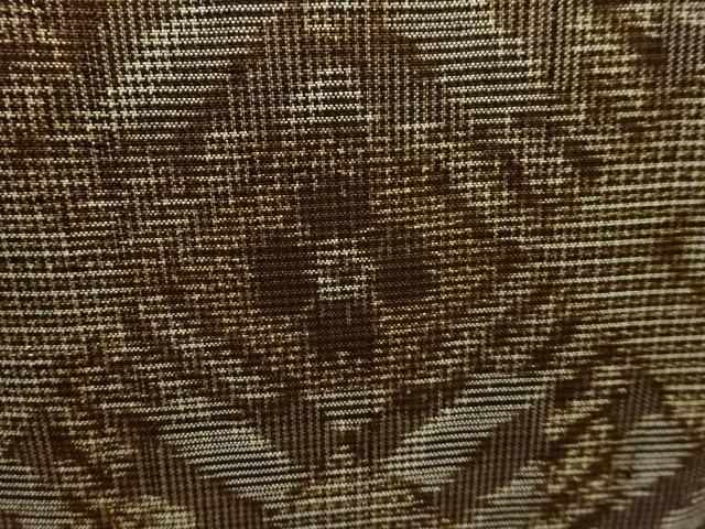 JAPANESE KIMONO / ANTIQUE HAORI / SILK / DORO OSHIMA TSUMUGI / WOVEN GRID & FLOWERS