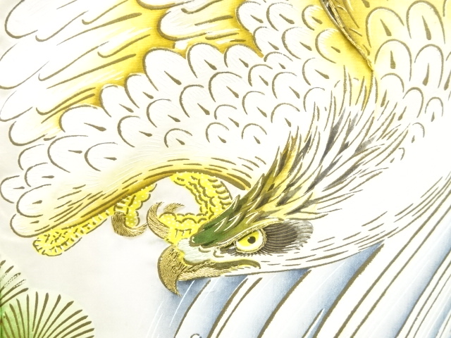 JAPANESE KIMONO / ANTIQUE KIMONO FOR BOYS / SILK / EMBROIDERY / HAWK