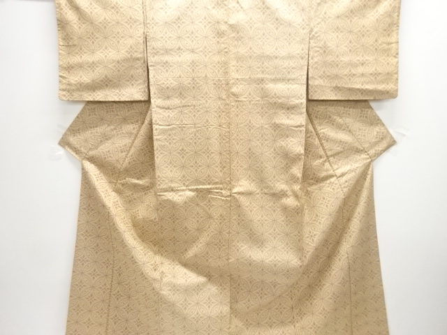 JAPANESE KIMONO / OMESHI / NISHIJIN-ORI / WOVEN FLOWER SHIPPO PATTERN