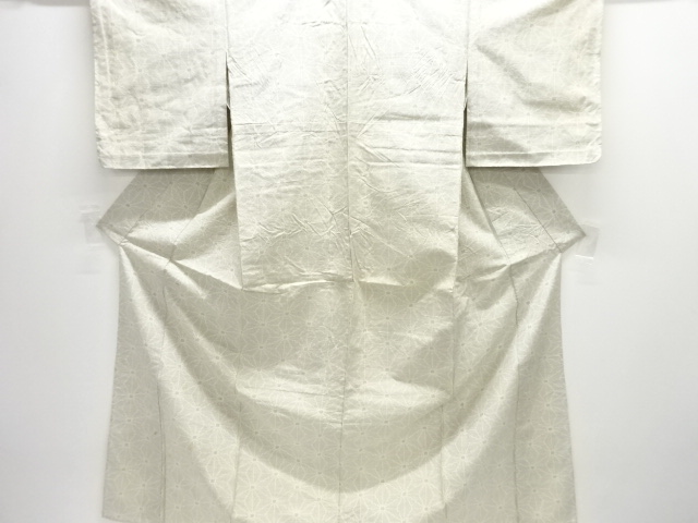 JAPANESE KIMONO / ANTIQUE HITOE KIMONO / SILK / TSUMUGI / WOVEN ASANOHA