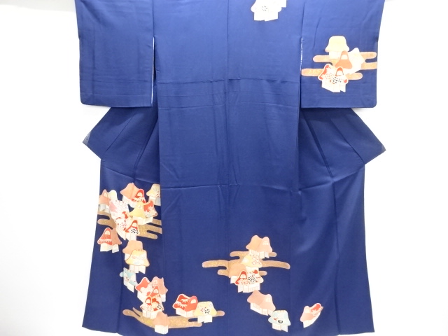 JAPANESE KIMONO / HOMONGI / EMBROIDERY / HOUSE