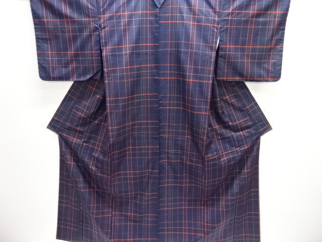 JAPANESE KIMONO / OSHIMA TSUMUGI / ENSEMBLE / WOVEN GRID