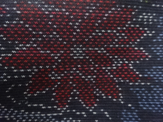 JAPANESE KIMONO / ANTIQUE KIMONO / SILK / DORO OSHIMA TSUMUGI / WOVEN FLOWER
