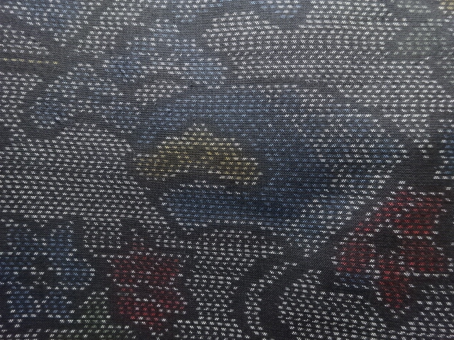 JAPANESE KIMONO / ANTIQUE KIMONO / SILK / DORO OSHIMA TSUMUGI / WOVEN SHOCHIKUBAI