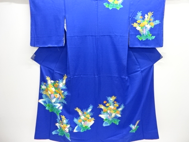 JAPANESE KIMONO / HOMONGI / EMBROIDERY / FLORAL PLANTS