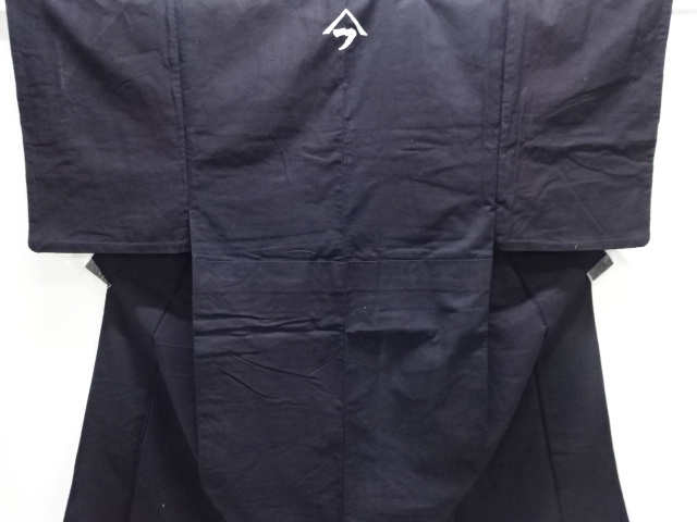 JAPANESE KIMONO / ANTIQUE HITOE MENS KIMONO / BENGARA DYES / COTTON