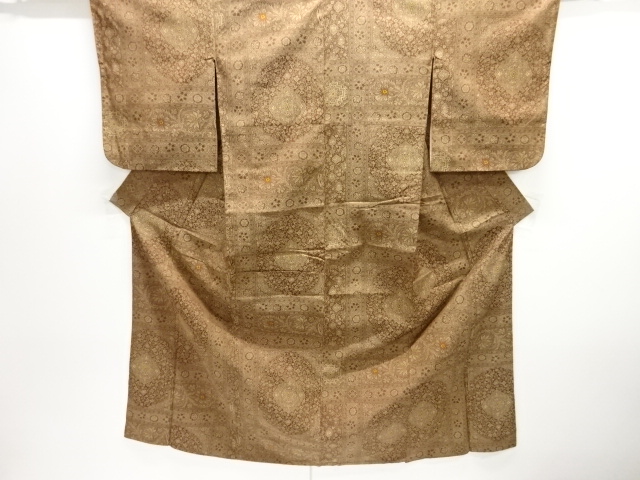 大正ロマン　華紋織り出しお召着物