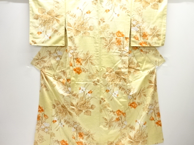 JAPANESE KIMONO / KOMON / FLORAL PLANTS