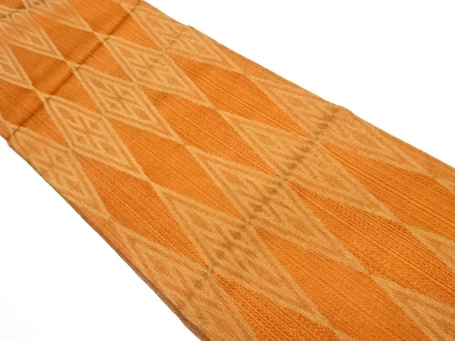 リサイクル　菱模様織出し名古屋帯