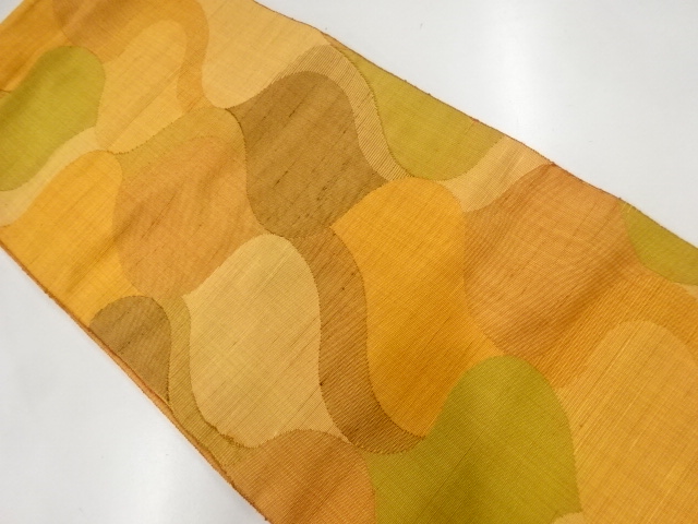 JAPANESE KIMONO / VINTAGE NAGOYA OBI / WOVEN ABSTRACT