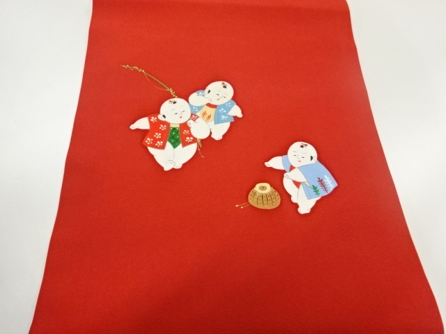 着物・帯 ] - 名古屋帯 リサイクル 塩瀬御所人形模様名古屋帯 | 宗 sou 