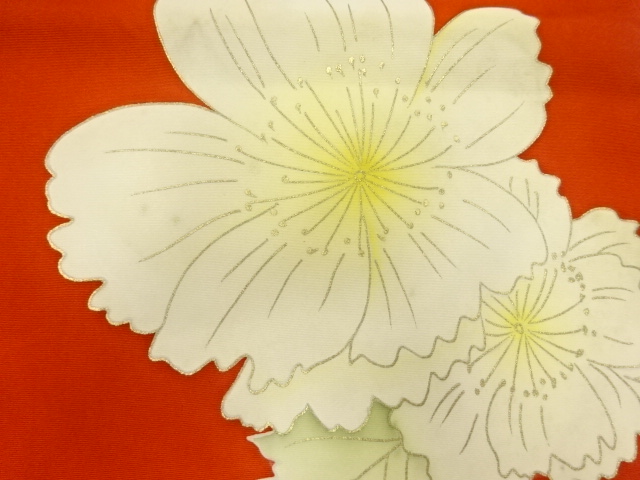 JAPANESE KIMONO / ANTIQUE NAGOYA OBI / SILK / SHIOZE / FLORAL PLANTS