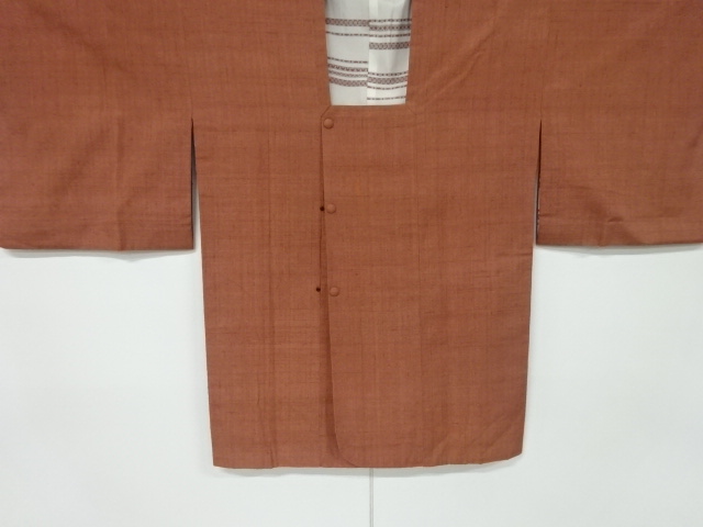 アンティーク　手織り紬道行コート