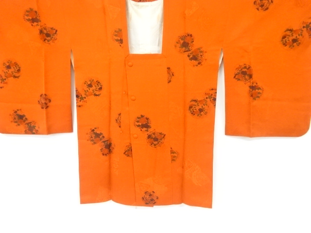JAPANESE KIMONO / VINTAGE MICHIYUKI COAT / SILK / PLATE PATTERN