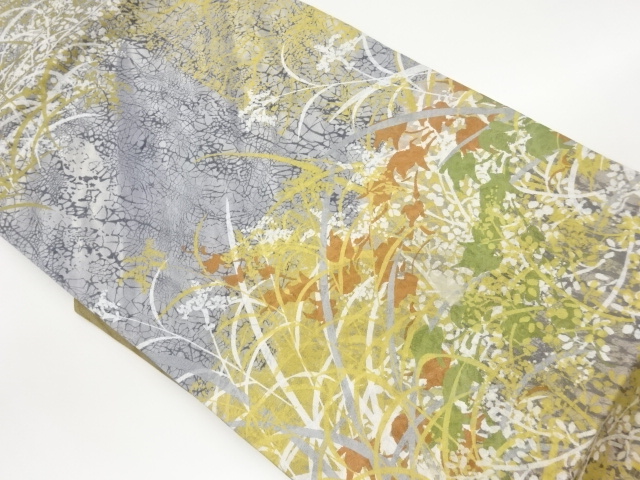 JAPANESE NAGOYA OBI / KINSAI / PLANTS / ARTIST WORK