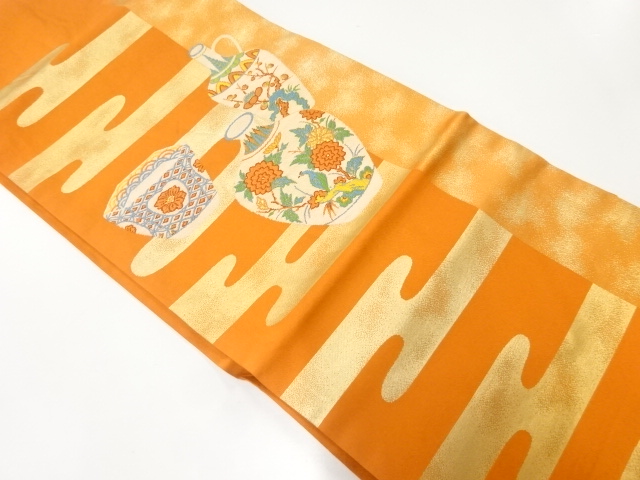 花器模様織出し名古屋帯