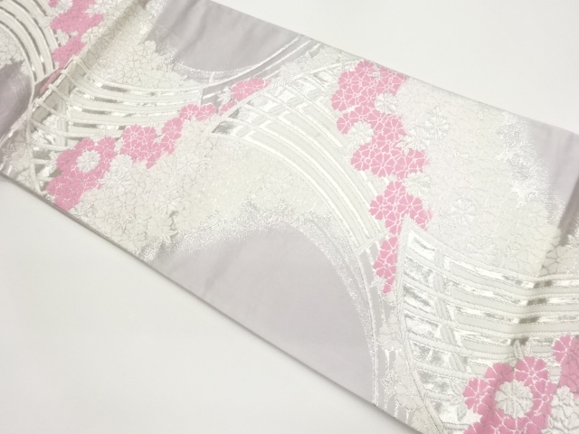 JAPANESE FUKURO OBI / WOVEN FLOWERS