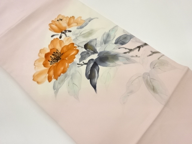 JAPANESE NAGOYA OBI / SHIOZE / KINSAI / FLOWER / ARTIST WORK