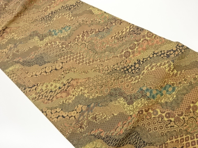 JAPANESE NAGOYA OBI / WOVEN MICHINAGADORI / BY MANYO