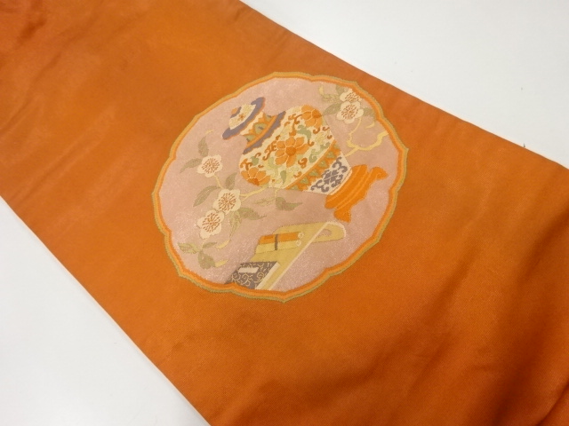 花器模様織出し名古屋帯