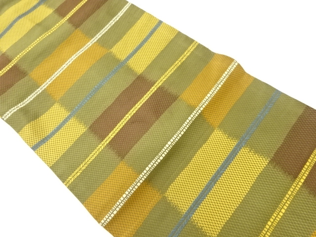JAPANESE NAGOYA OBI / WOVEN ABSTRACT STRIPE