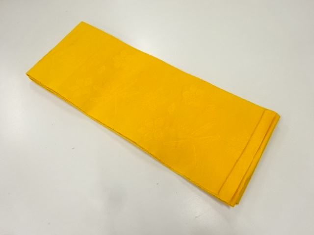 花に蜻蛉模様織出し浴衣帯