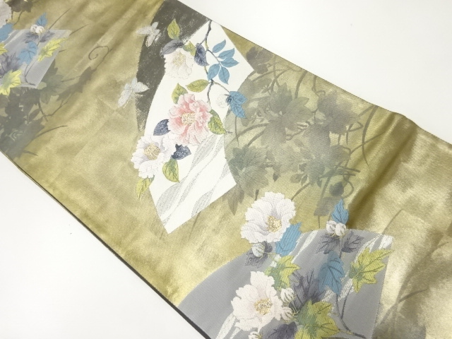 ys7144978; 宗sou 橋に松竹梅・草花・流水模様織出し袋帯 宗 sou::お茶道具・着物のお店