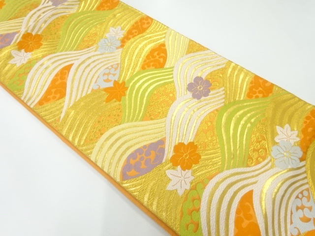 JAPANESE FUKURO OBI / WOVEN SAKURA / BY HATTORI ORIMONO