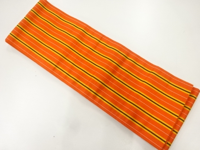 JAPANESE HANHABA OBI / CHIKUZEN HAKATA / WOVEN STRIPE