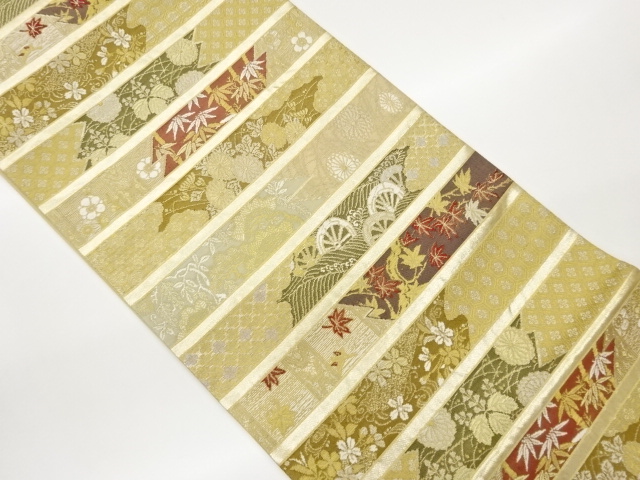 JAPANESE FUKURO OBI / WOVEN CLASSICAL PATTERN