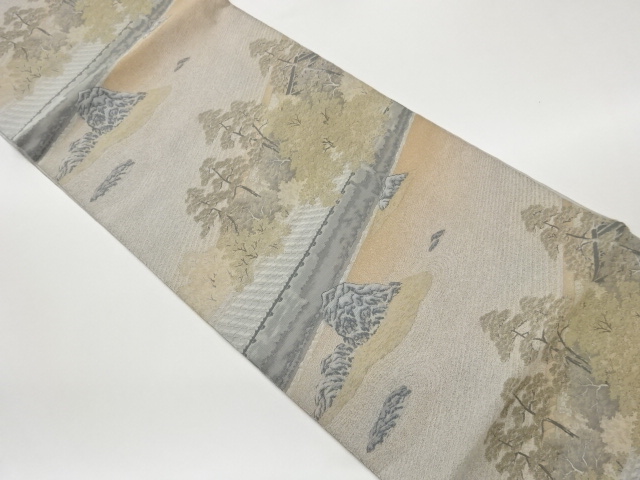 JAPANESE FUKURO OBI / WOVEN ZEN GARDEN / BY MANYO