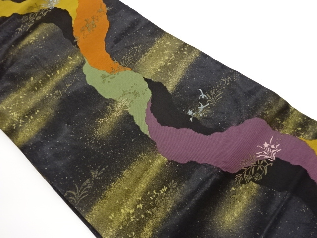 JAPANESE NAGOYA OBI / WOVEN MICHINAGADORI