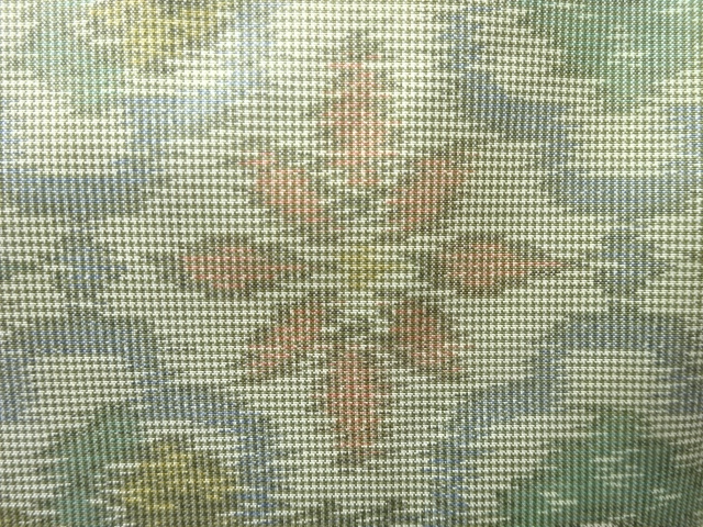 JAPANESE KIMONO / ANTIQUE KIMONO / SILK / OSHIMA TSUMUGI / WOVEN FLOWER