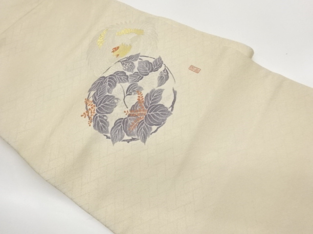 JAPANESE NAGOYA OBI / WOVEN HIGAKI PATTERN / ARTIST WORK