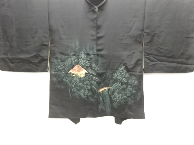 風景模様織出し一ツ紋絵羽織