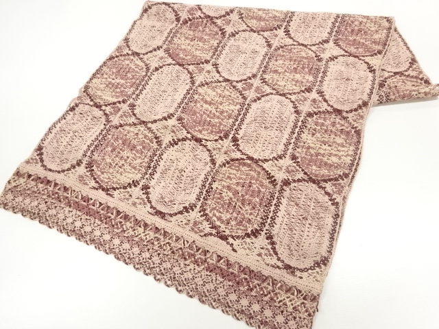 リボン織抽象模様ショール