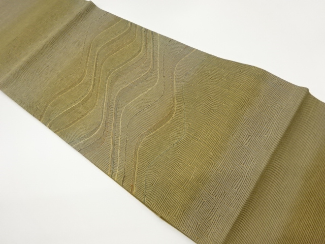 JAPANESE FUKURO OBI / WOVEN WAVY STRIPE