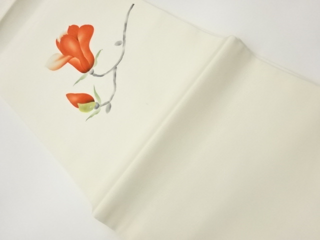 JAPANESE KIMONO / SHIOZE FLOWER PATTERN NAGOYA OBI