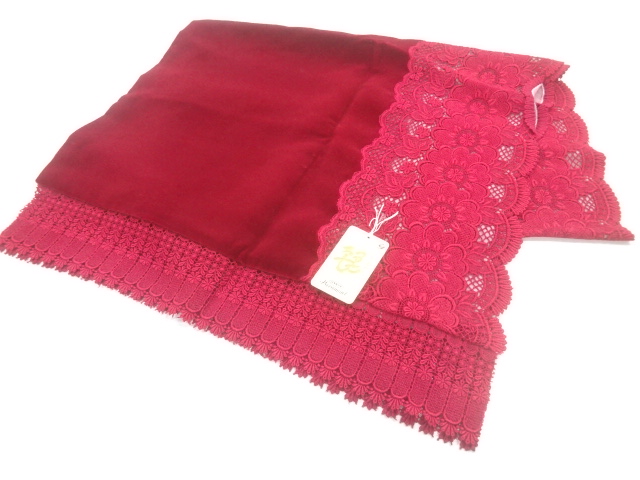 ビロードレース花模様ショール