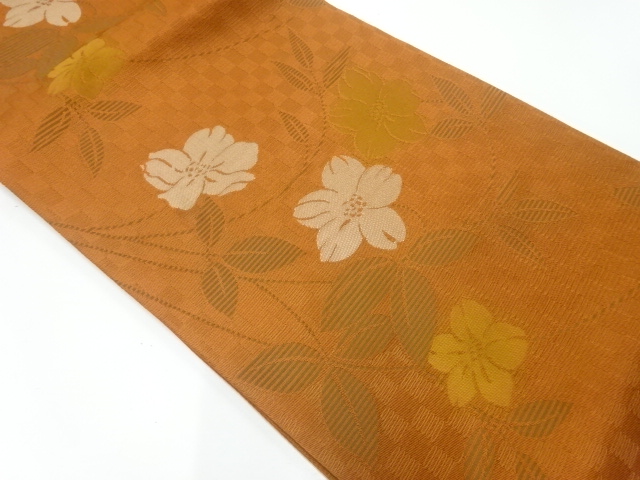 JAPANESE FUKURO OBI / WOVEN FLOWER / BY KAWASHIMA SELKON