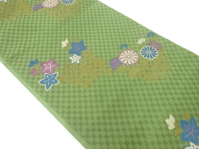 JAPANESE FUKURO OBI / WOVEN KIKU / KAWASHIMA SELKON