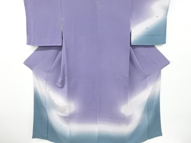リサイクル　ホリヒロシ作　縮緬地箔散らし模様一つ紋訪問着