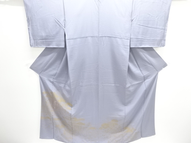 JAPANESE KIMONO / HOMONGI / SILK / EMBROIDERY / CARRIAGE & PINE & WISTERIA