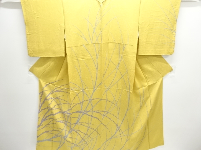 JAPANESE KIMONO / HOMONGI / SILK / GRASS SEEDS / SINGLE CREST