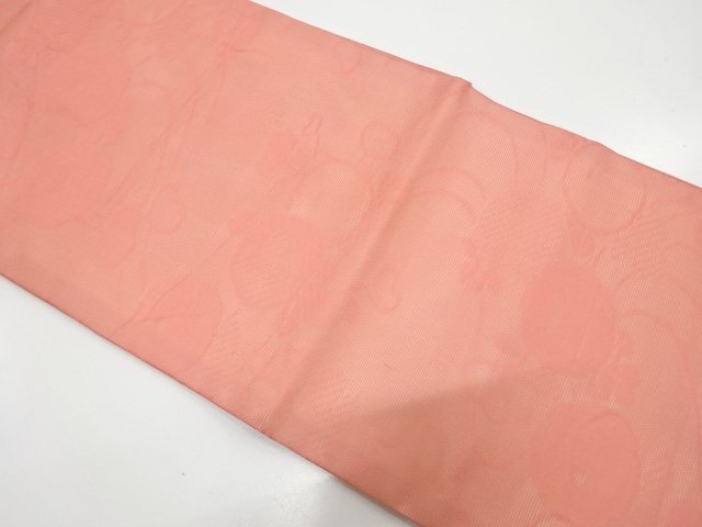 紗　万寿菊模様織り出し　名古屋帯