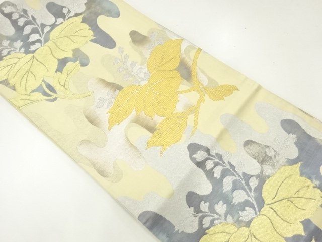 アンティーク　桐模様織出し袋帯（材料）