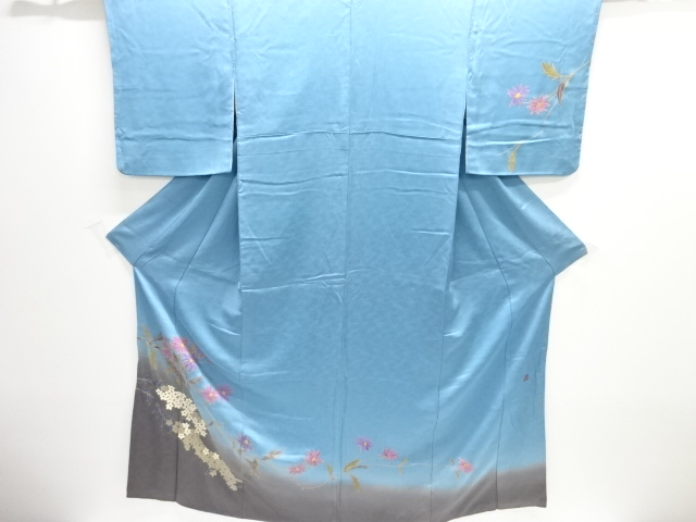 草野一騎作　枝花模様訪問着