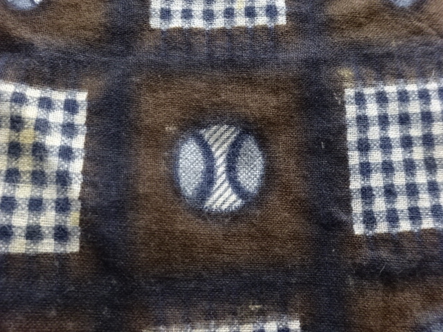JAPANESE KIMONO / ANTIQUE KIMONO FOR BOYS / COTTON / CHECKERED & BALL