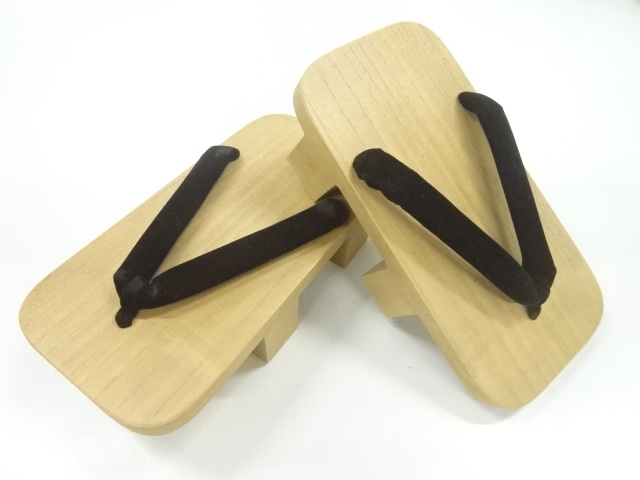 JAPANESE KIMONO / UNUSED MENS PAULOWNIA GETA (23.5 cm)