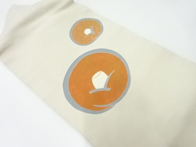 椿模様刺繍名古屋帯